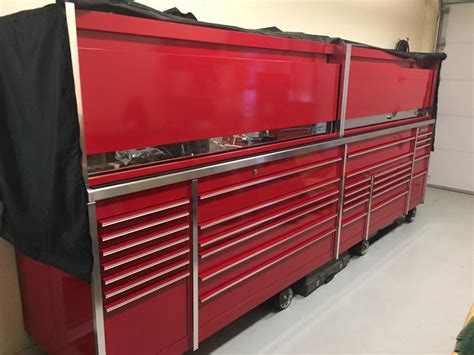 snap on tool box stainless steel top|huge snap on tool box.